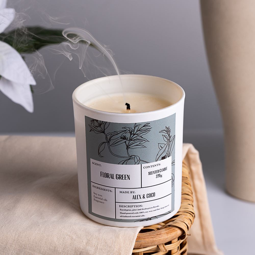 FLORAL GREEN - WHITE SERIES